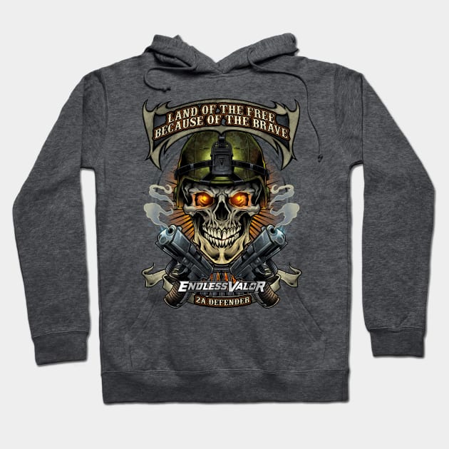 Skull Soldier and Guns Hoodie by FlylandDesigns